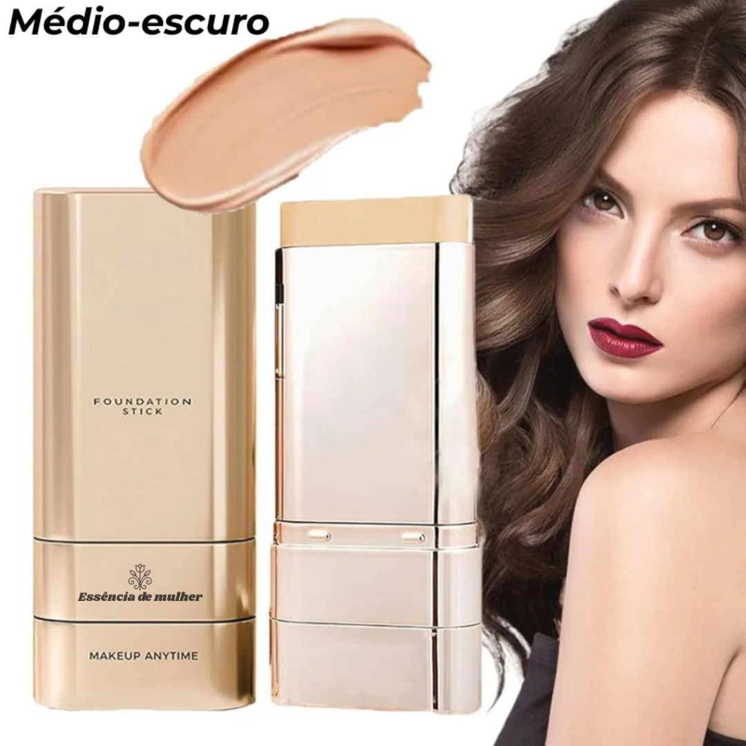 Base Stick Coreana 2 em 1 - Cobertura Impecável com Toque Natural
